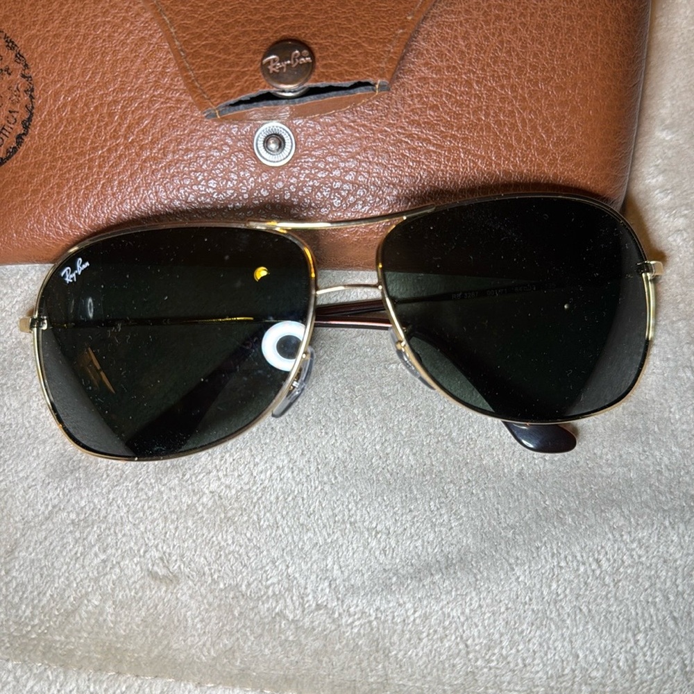 Ray-Ban Black and Brown Leather Cases